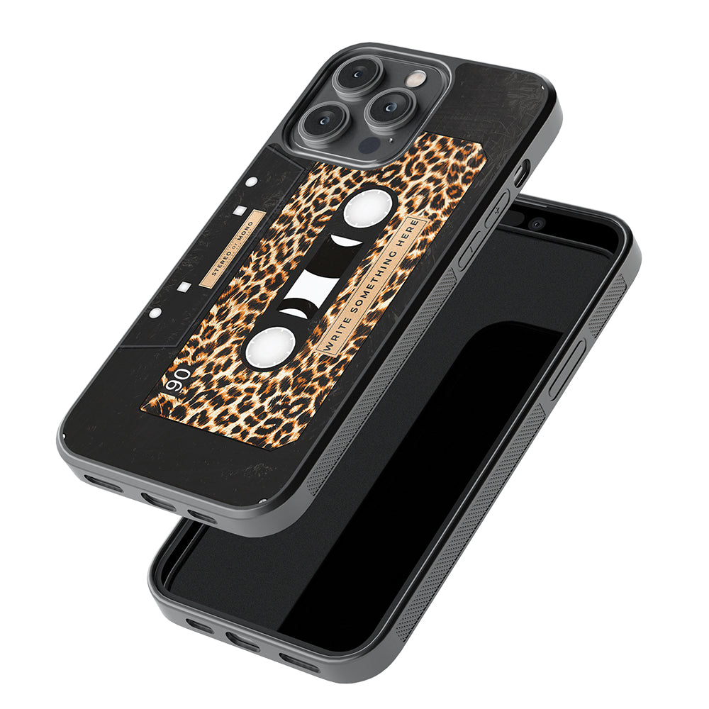 Leopard Skin Cassette Tape Personalized Apple iPhone Case