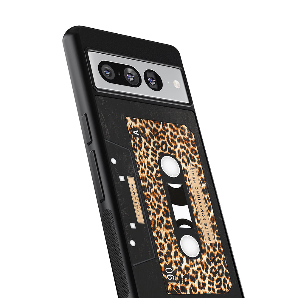 Leopard Skin Cassette Tape Personalized Google Phone Case