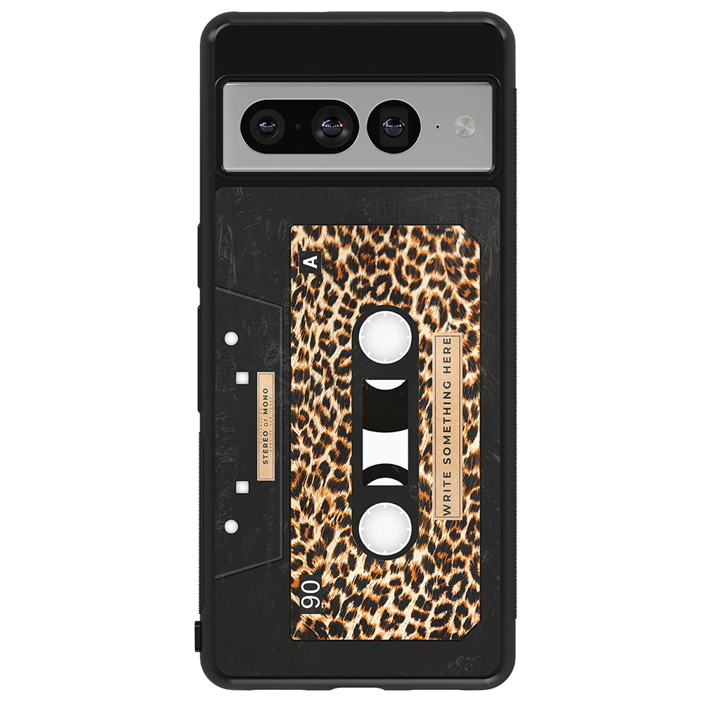 Leopard Skin Cassette Tape Personalized Google Phone Case