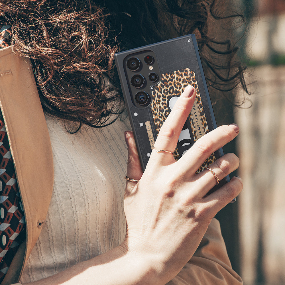 Leopard Skin Cassette Tape Personalized Samsung Phone Case