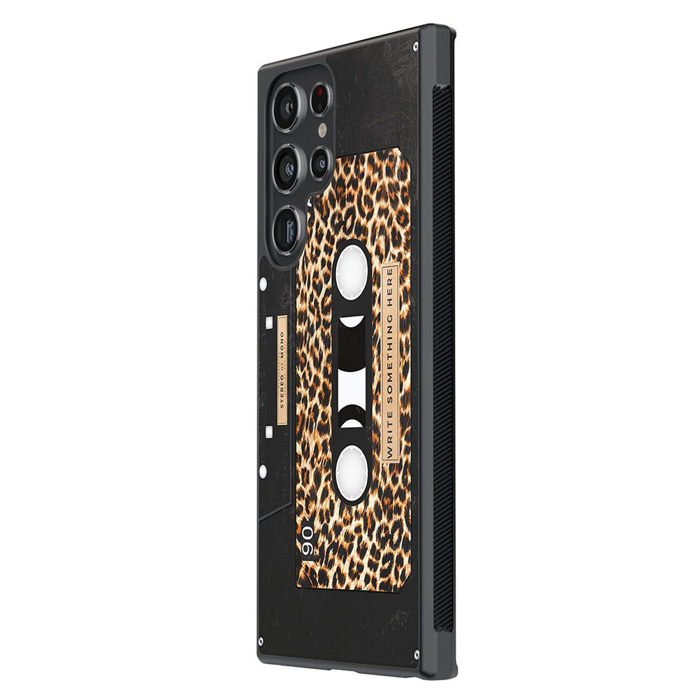 Leopard Skin Cassette Tape Personalized Samsung Phone Case