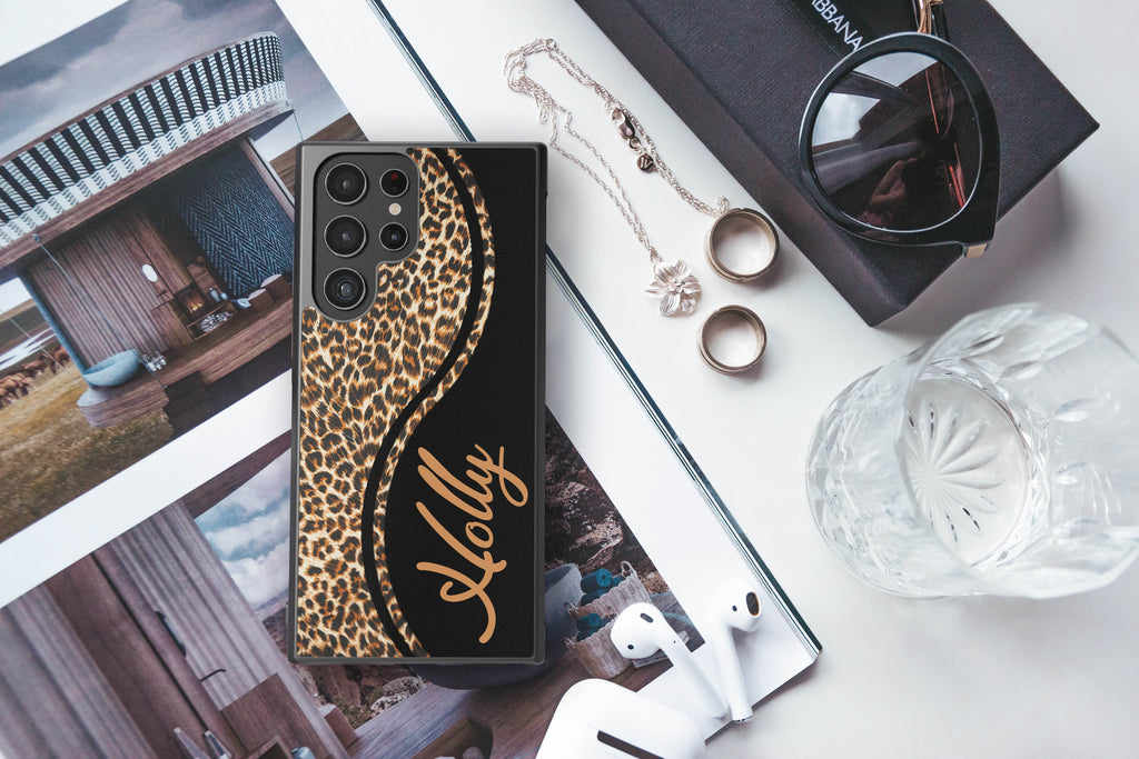 Leopard Curvy Personalized Samsung Phone Case