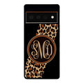 Leopard Animal Skin Script Monogram Google Phone Case