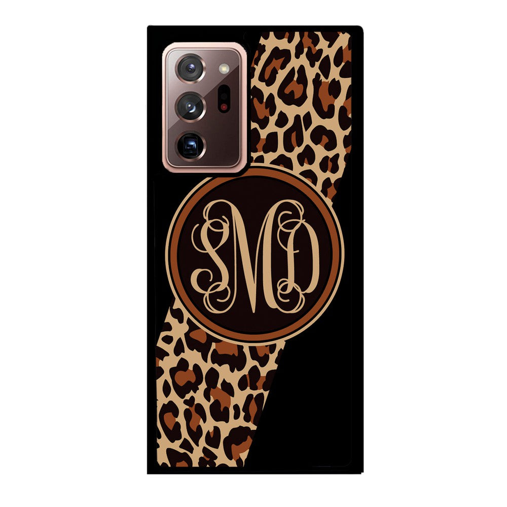 Leopard Animal Skin Script Monogram Samsung Phone Case