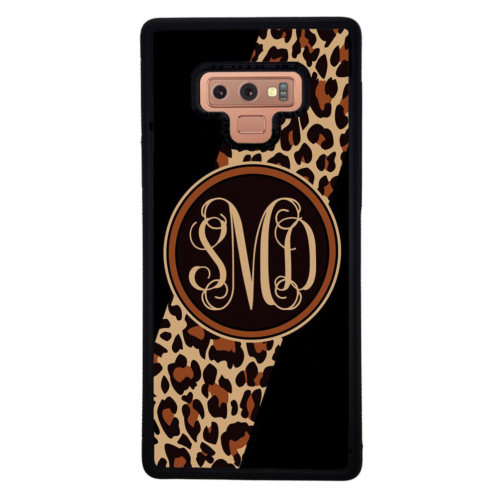Leopard Animal Skin Script Monogram Samsung Phone Case