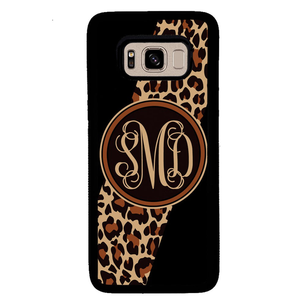 Leopard Animal Skin Script Monogram Samsung Phone Case