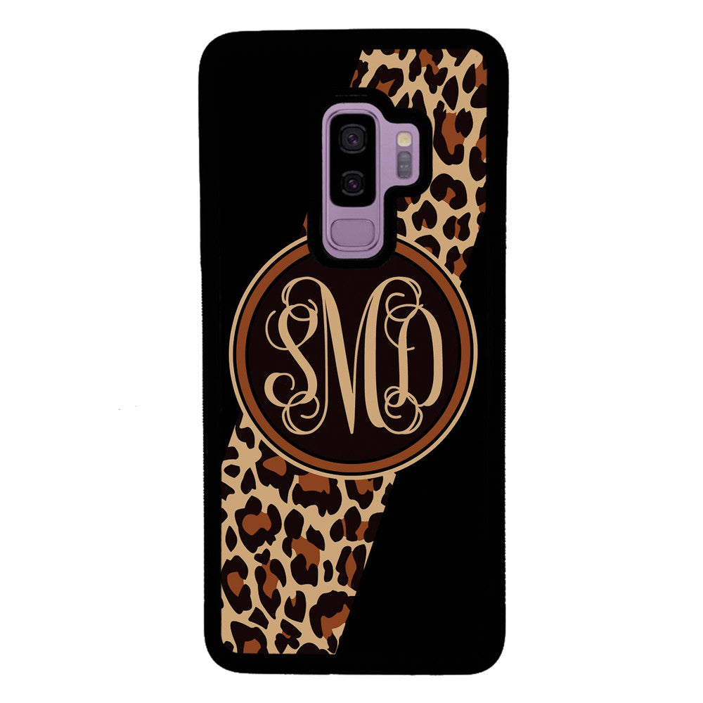 Leopard Animal Skin Script Monogram Samsung Phone Case