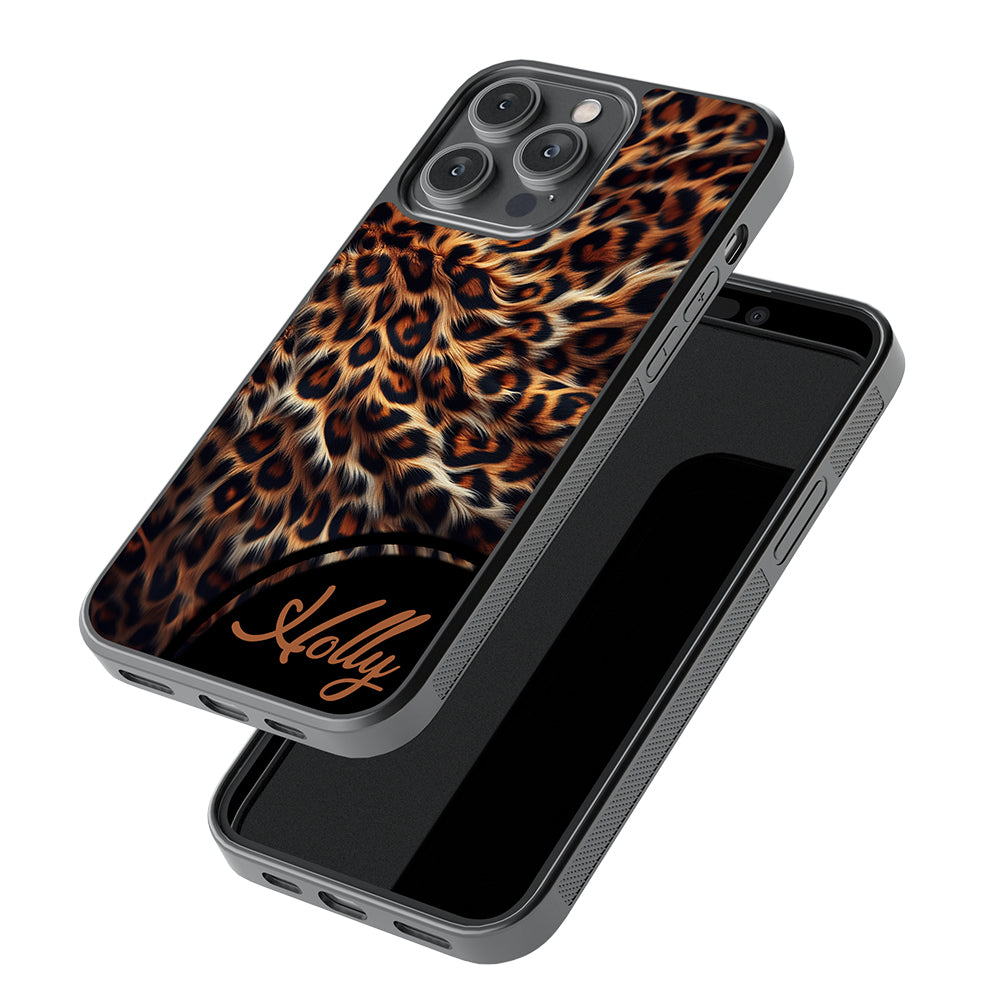 Leopard Realistic Animal Skin Personalized Apple iPhone Case