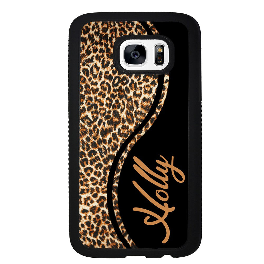 Leopard Curvy Personalized Samsung Phone Case