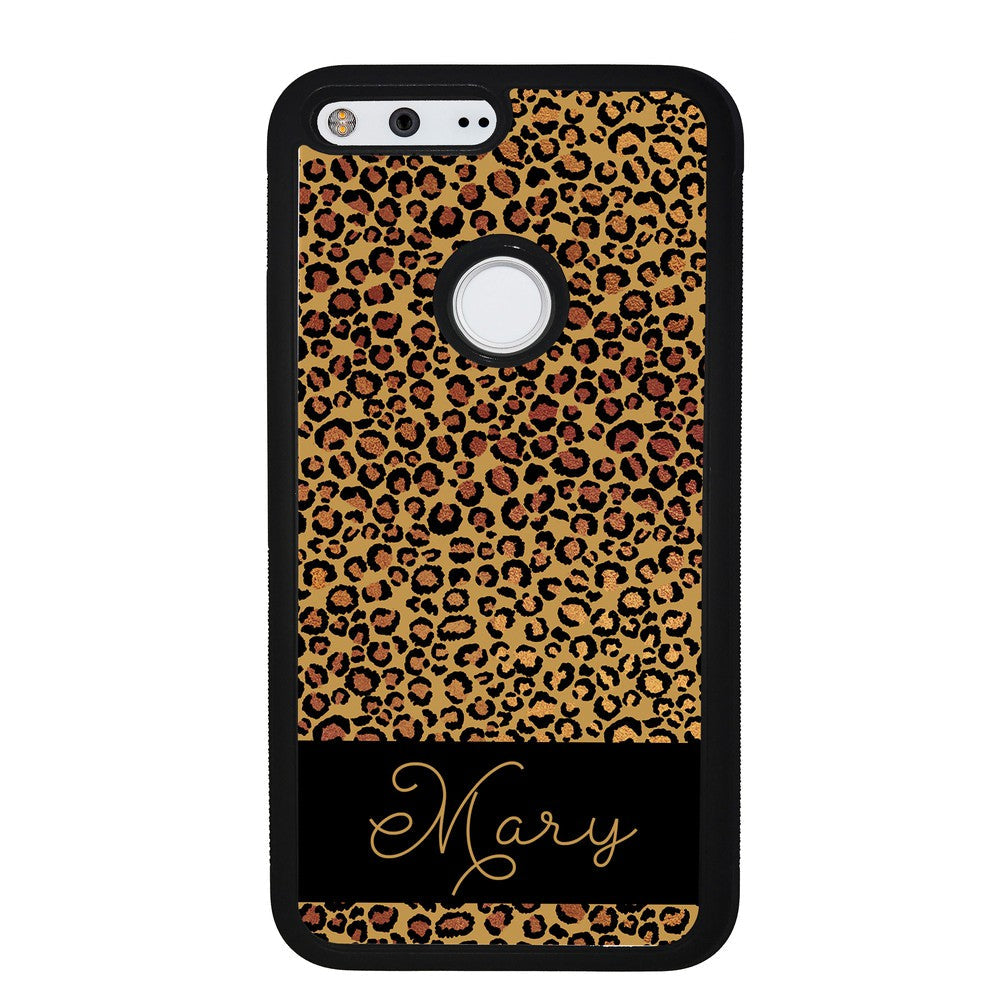 Leopard Skin Personalized Google Phone Case