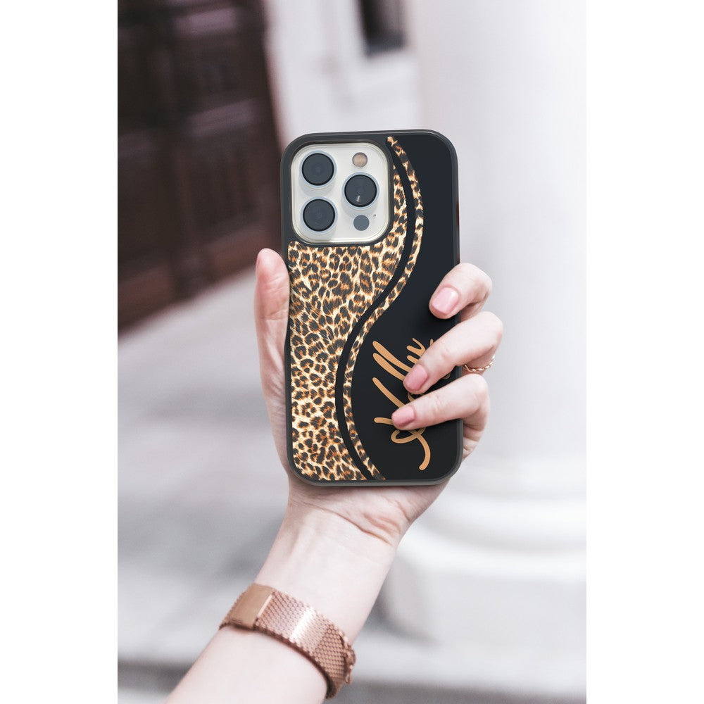 Leopard Curvy Personalized Apple iPhone Case