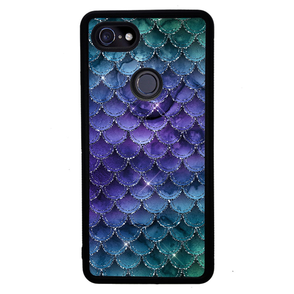 Purple Shine Mermaid Scales Google Phone Case