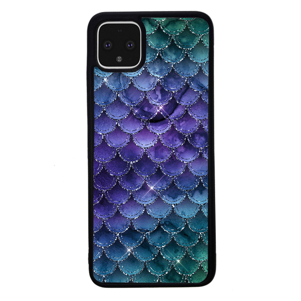 Purple Shine Mermaid Scales Google Phone Case