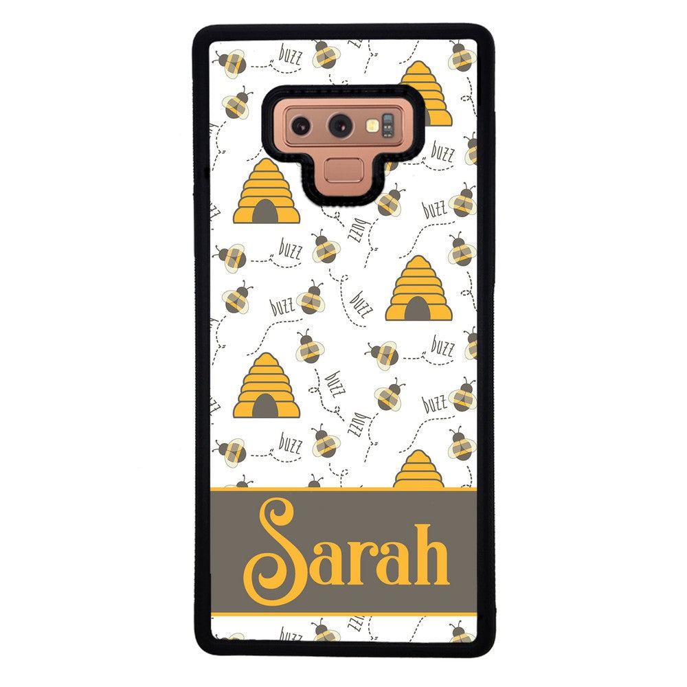 Honey Bee and Hive Personalized Samsung Phone Case