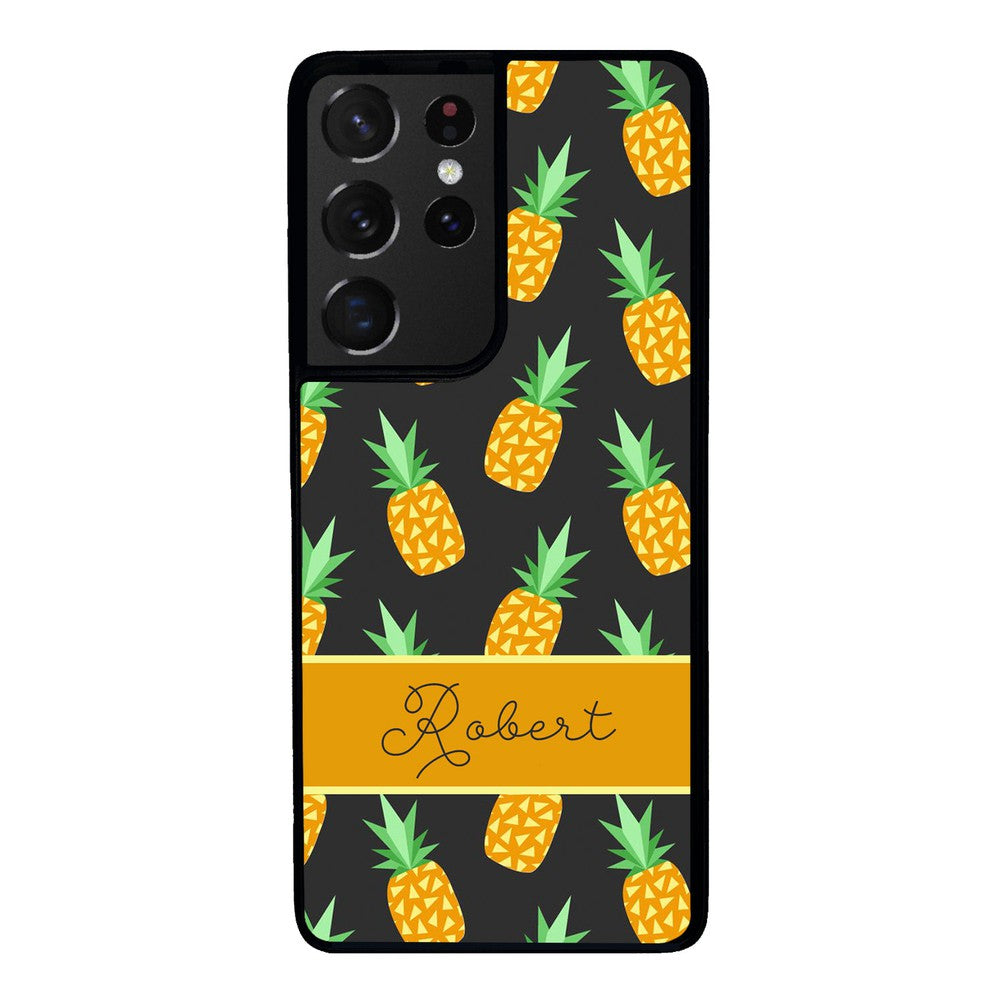 Pineapple Pattern Personalized Samsung Phone Case