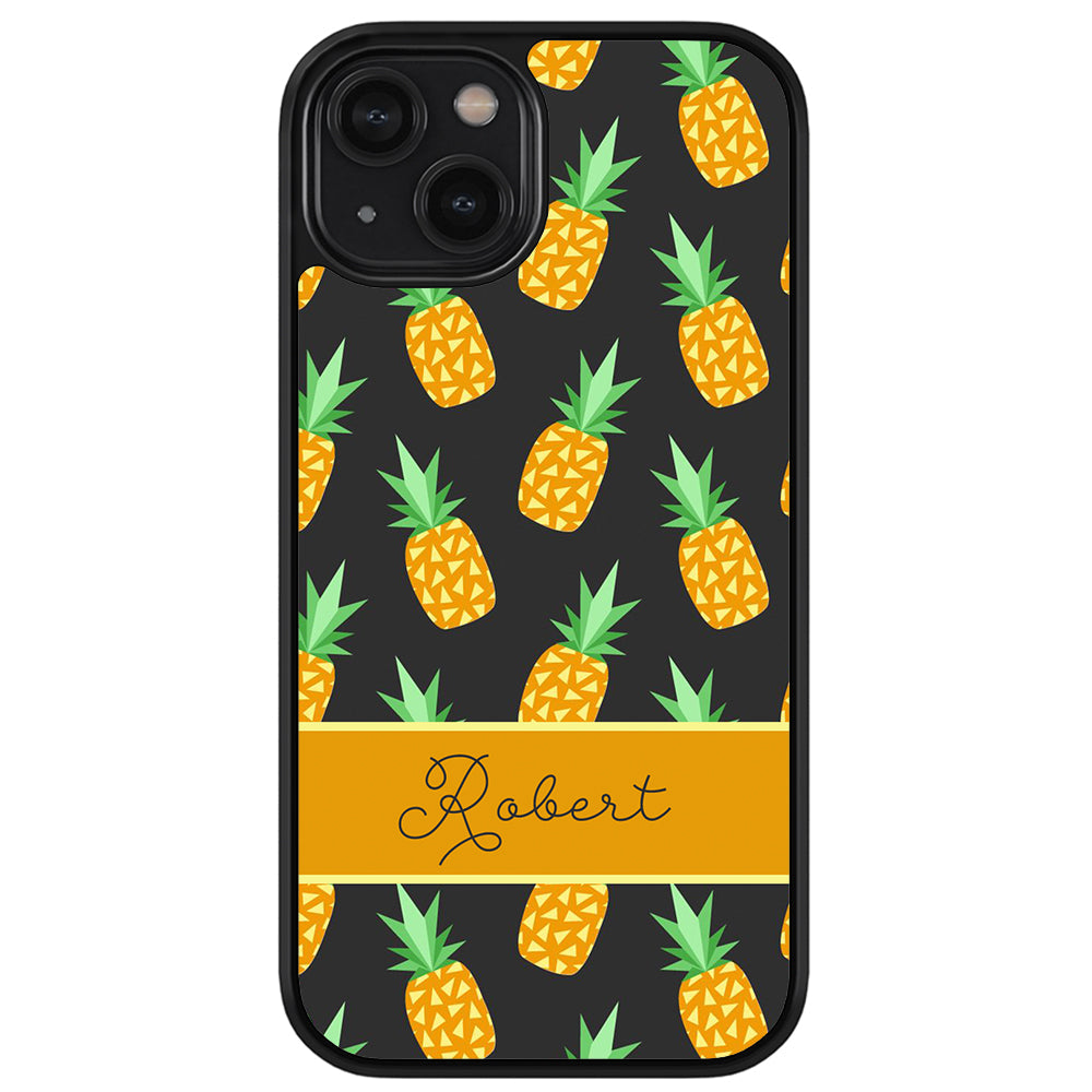 Pineapple Pattern Personalized Apple iPhone Case