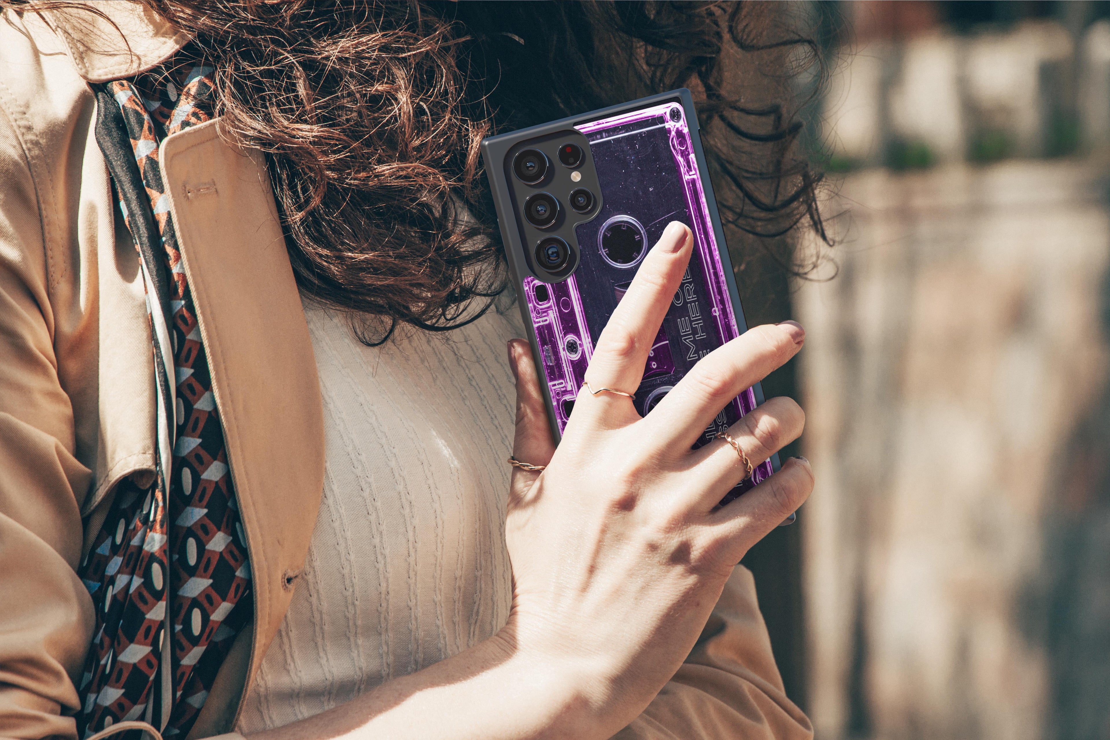 Pink Clear Black 80s Cassette Tape Personalized Samsung Phone Case