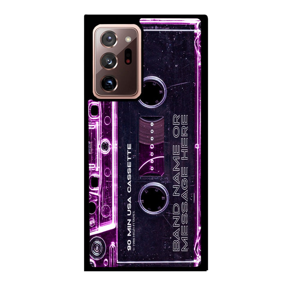 Pink Clear Black 80s Cassette Tape Personalized Samsung Phone Case