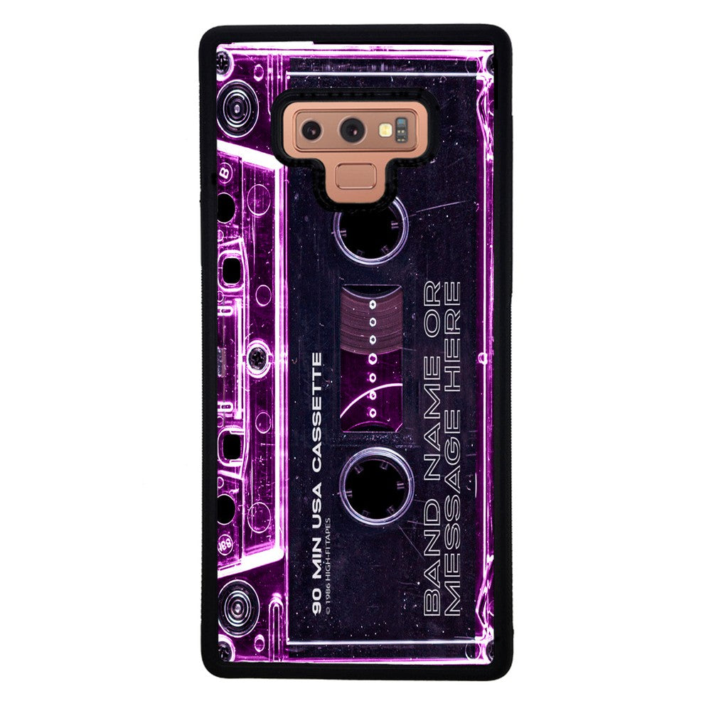 Pink Clear Black 80s Cassette Tape Personalized Samsung Phone Case