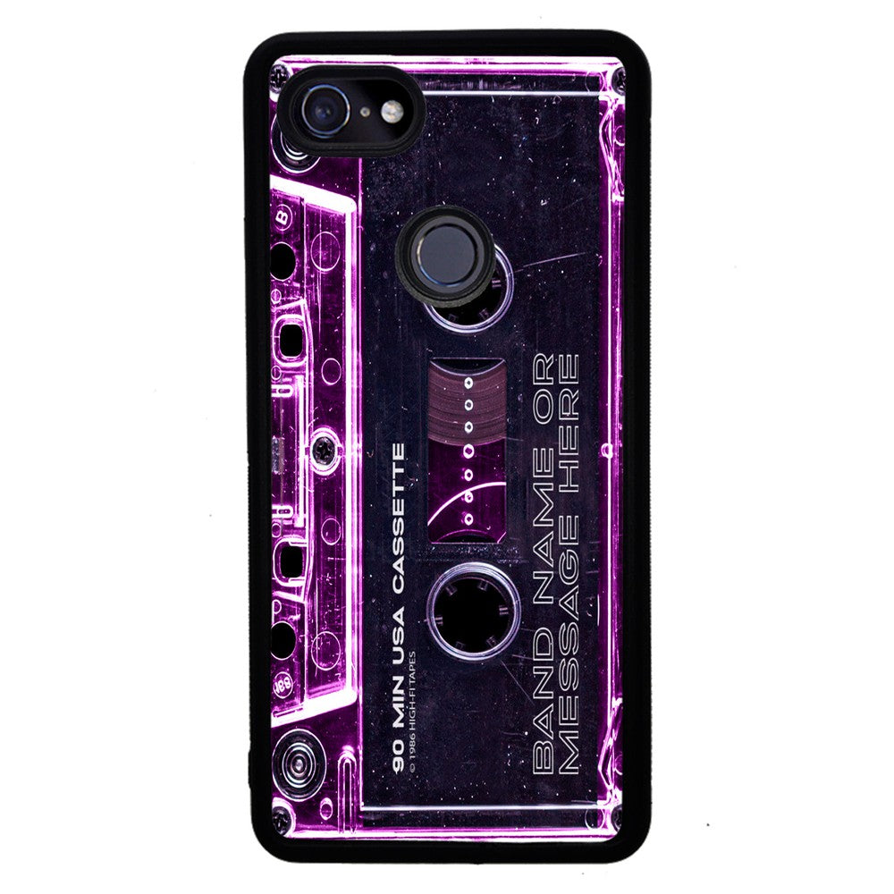 Pink Clear Black 80s Cassette Tape Personalized Google Phone Case