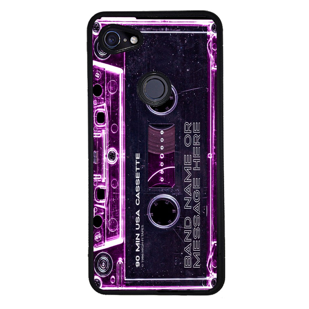 Pink Clear Black 80s Cassette Tape Personalized Google Phone Case