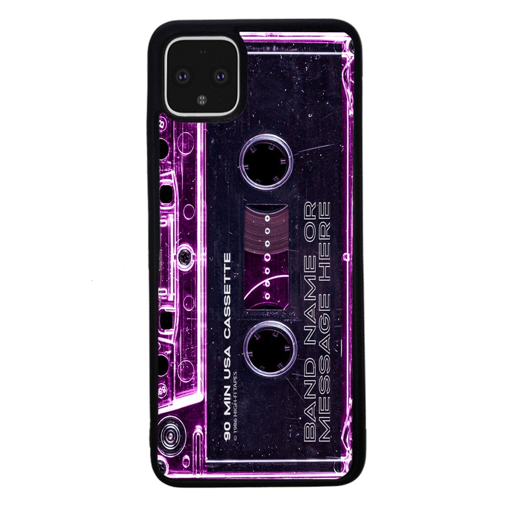 Pink Clear Black 80s Cassette Tape Personalized Google Phone Case