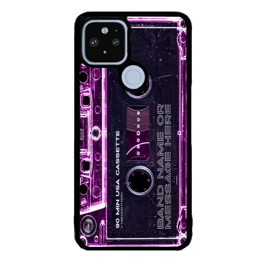 Pink Clear Black 80s Cassette Tape Personalized Google Phone Case