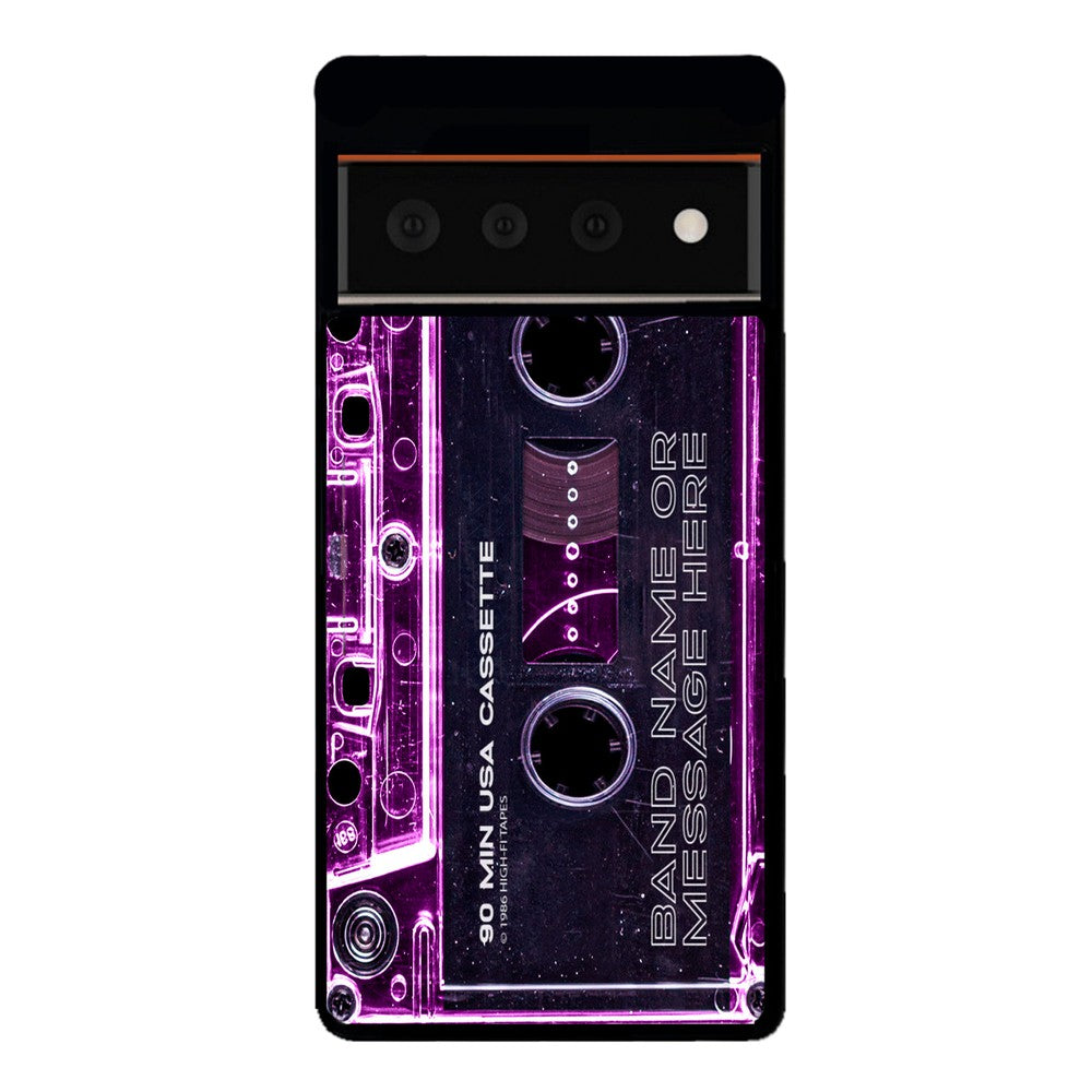 Pink Clear Black 80s Cassette Tape Personalized Google Phone Case