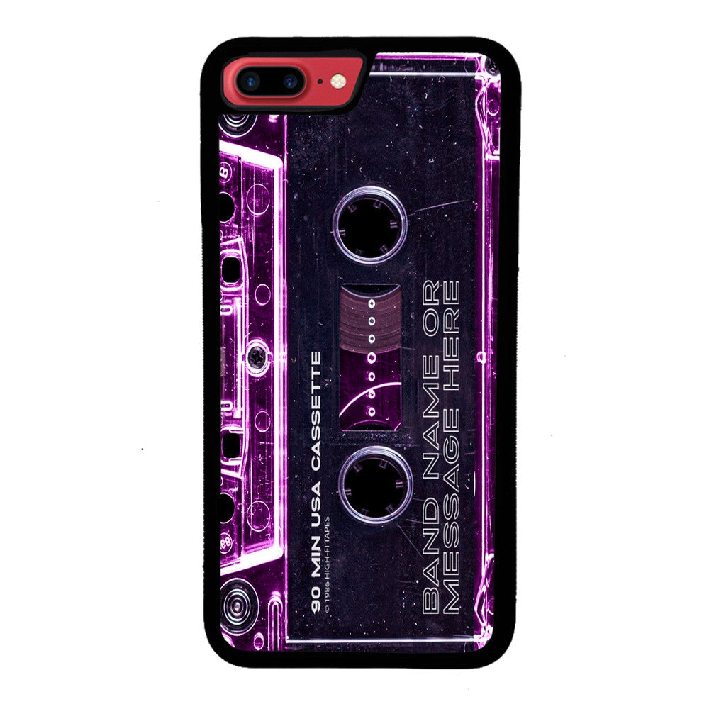 Pink Clear Black 80s Cassette Tape Personalized Apple iPhone Case