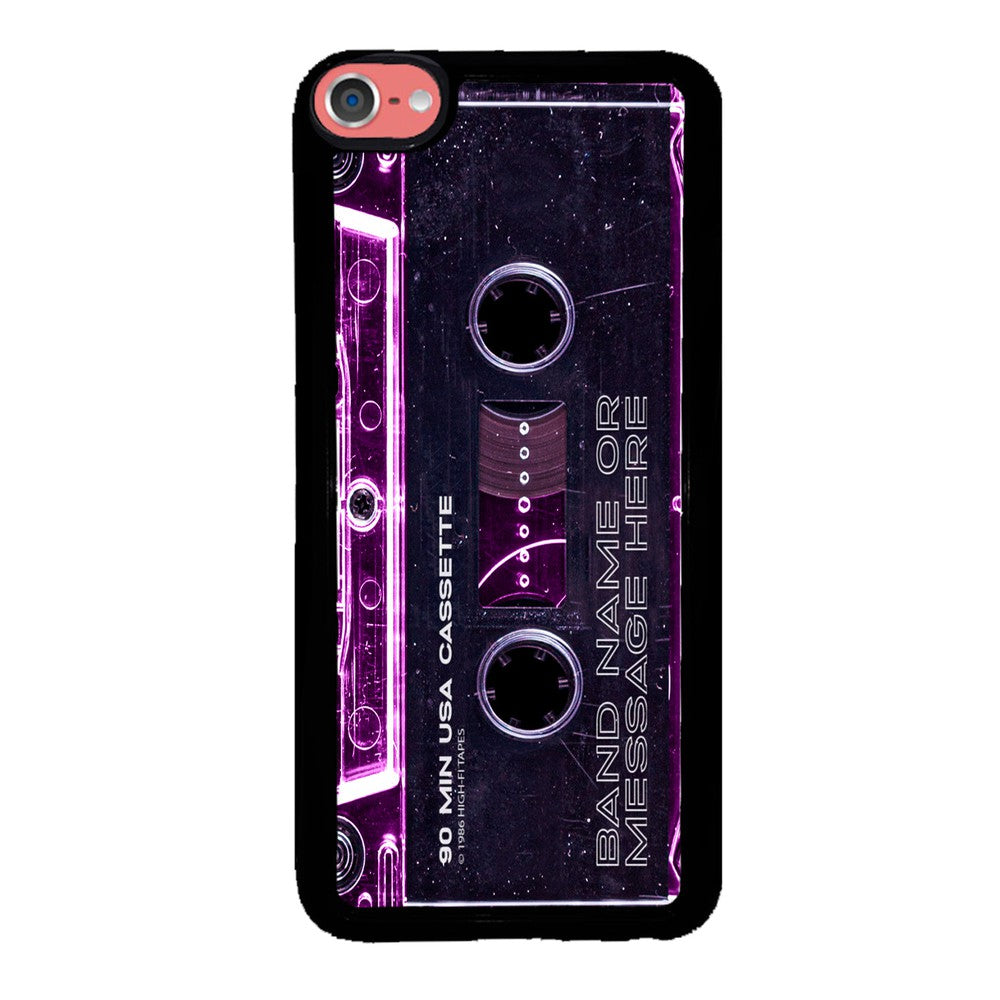 Pink Clear Black 80s Cassette Tape Personalized Apple iPhone Case