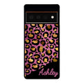Leopard Skin Pink and Gold Foil Personalized Google Phone Case