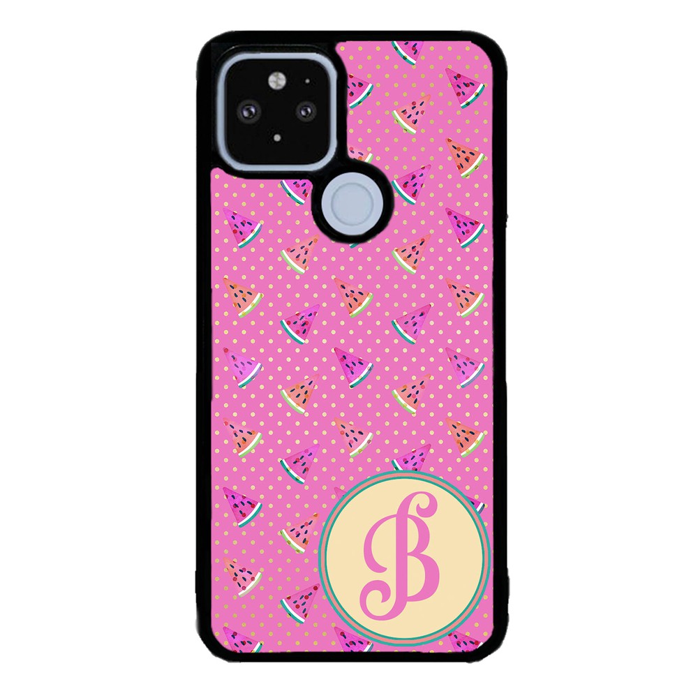 Pink Watermelon Initial Google Phone Case