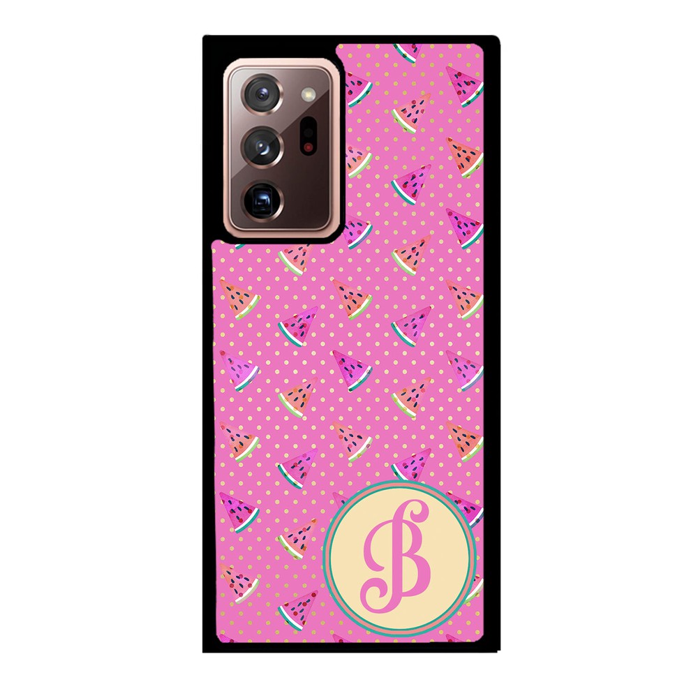 Pink Watermelon Initial Samsung Phone Case