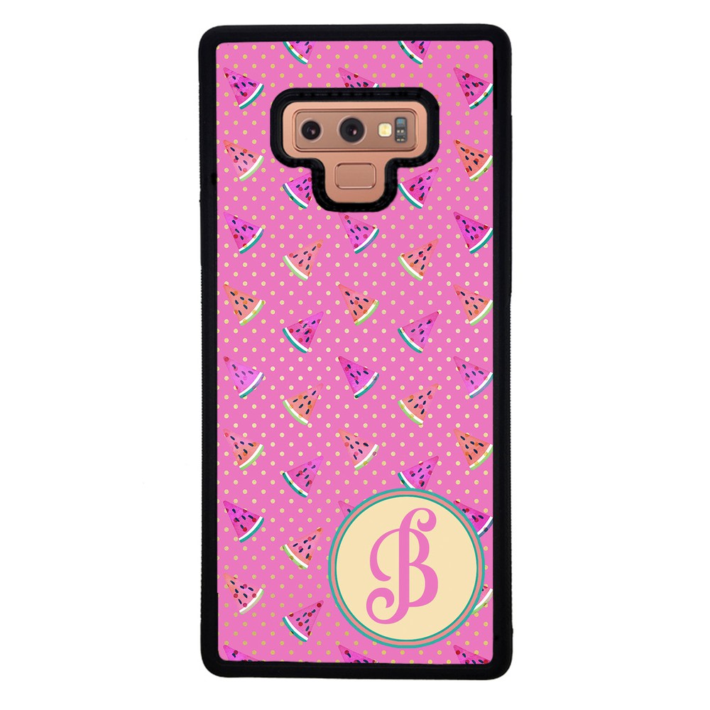 Pink Watermelon Initial Samsung Phone Case