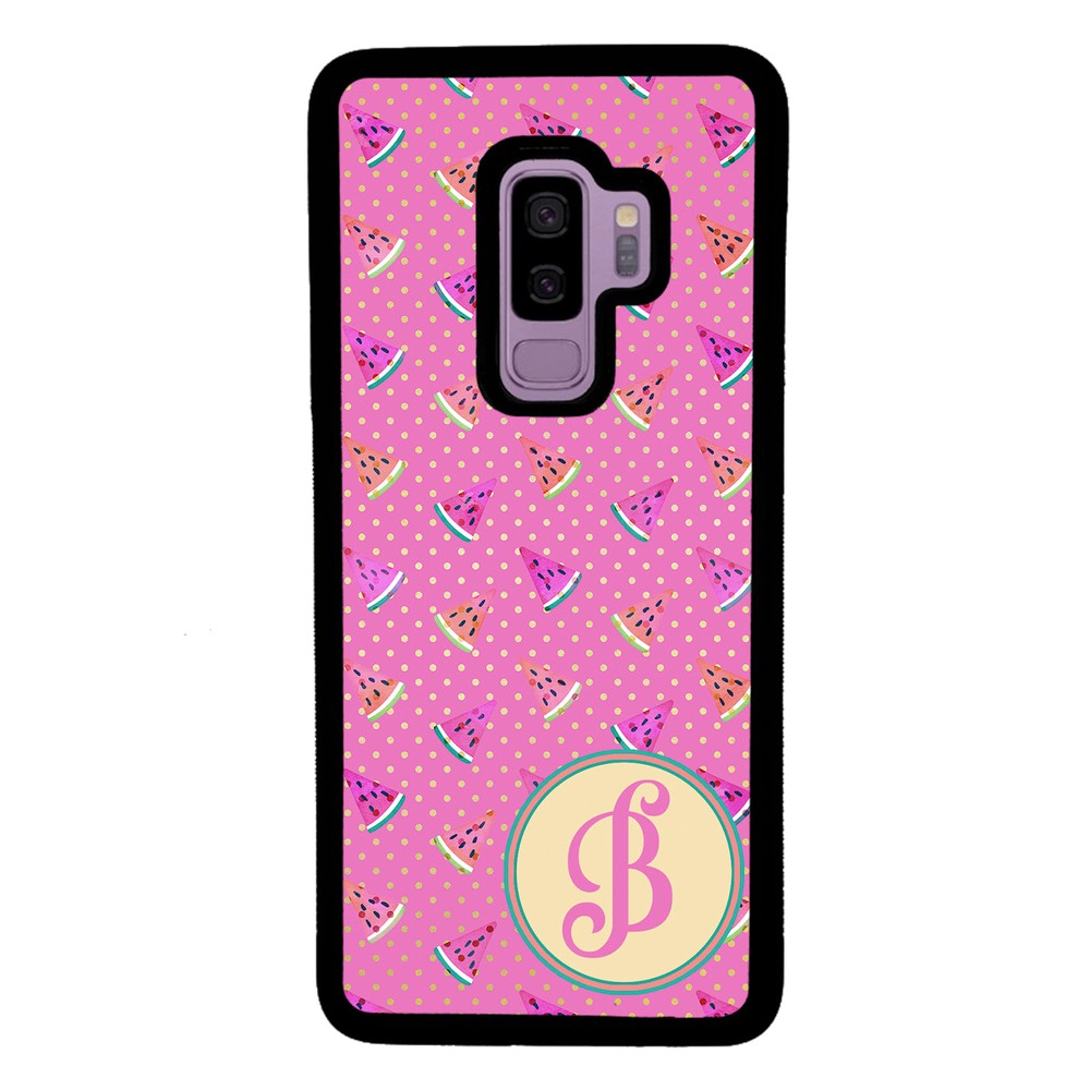 Pink Watermelon Initial Samsung Phone Case