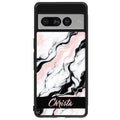 Marble Pink Black White Personalized Google Phone Case