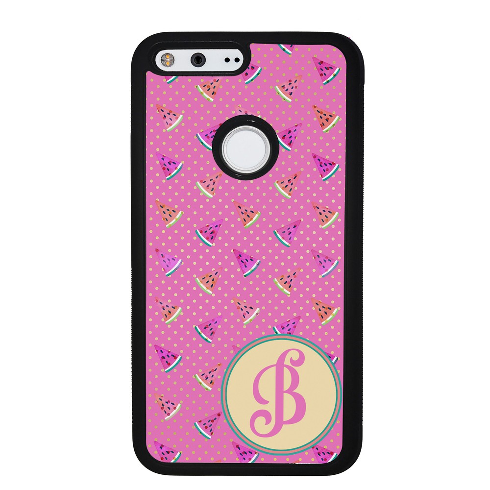 Pink Watermelon Initial Google Phone Case