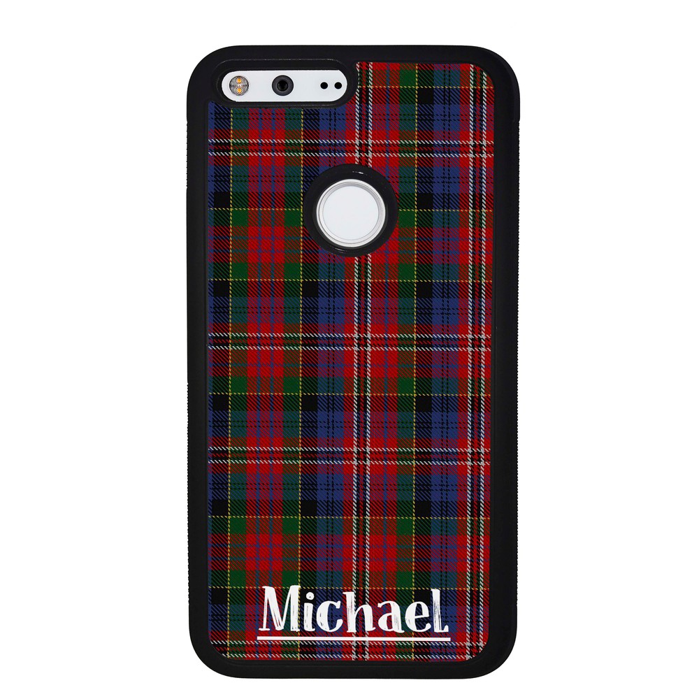 Plaid Tartan Sweater Green Blue and Red Personalized Google Phone Case