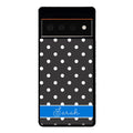 Black Polka Dot Blue Personalized Google Phone Case