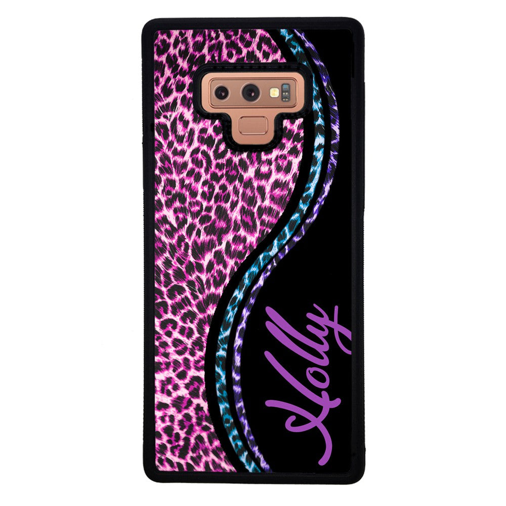 Colorful Leopard Curvy Personalized Samsung Phone Case