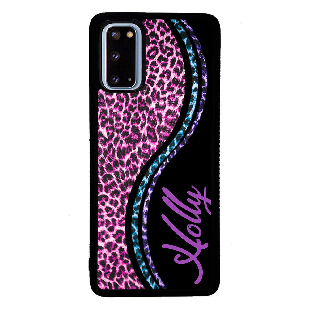 Colorful Leopard Curvy Personalized Samsung Phone Case