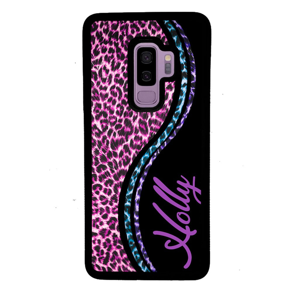 Colorful Leopard Curvy Personalized Samsung Phone Case
