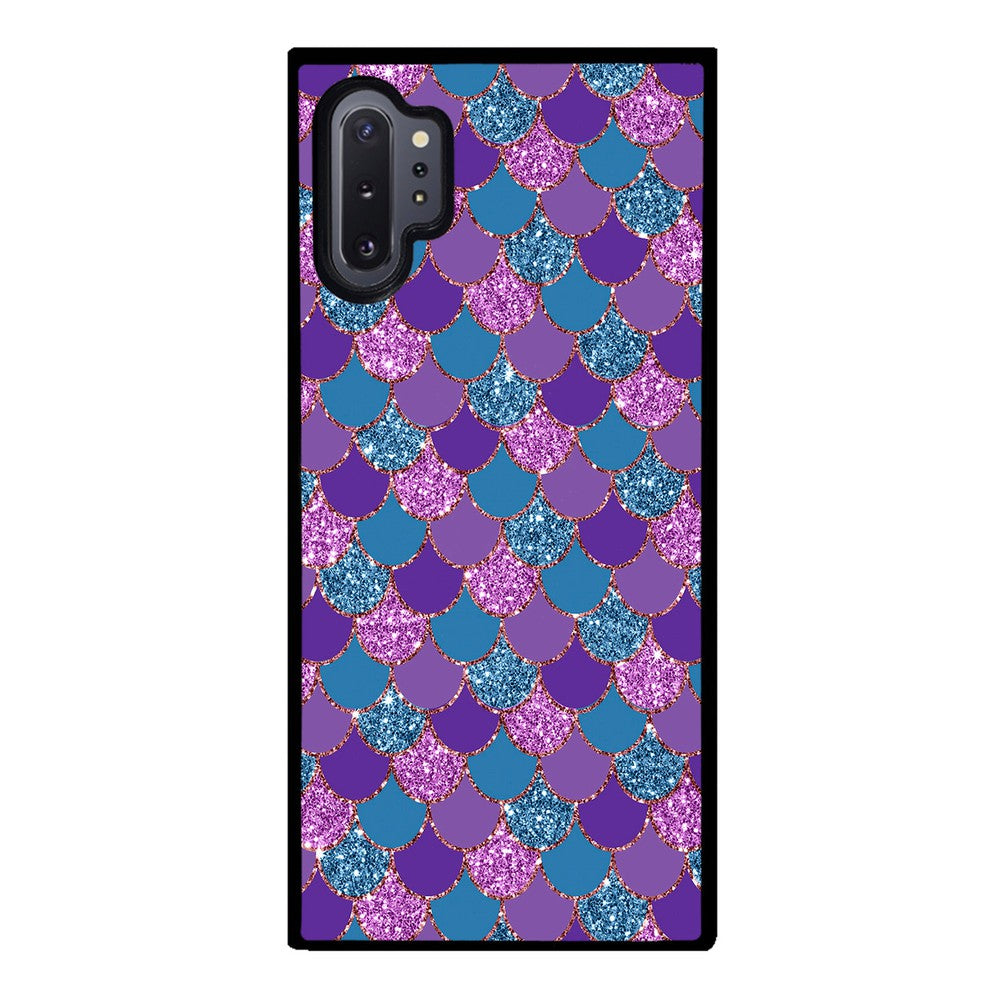 Purple Teal Gold Mermaid Scales Samsung Phone Case