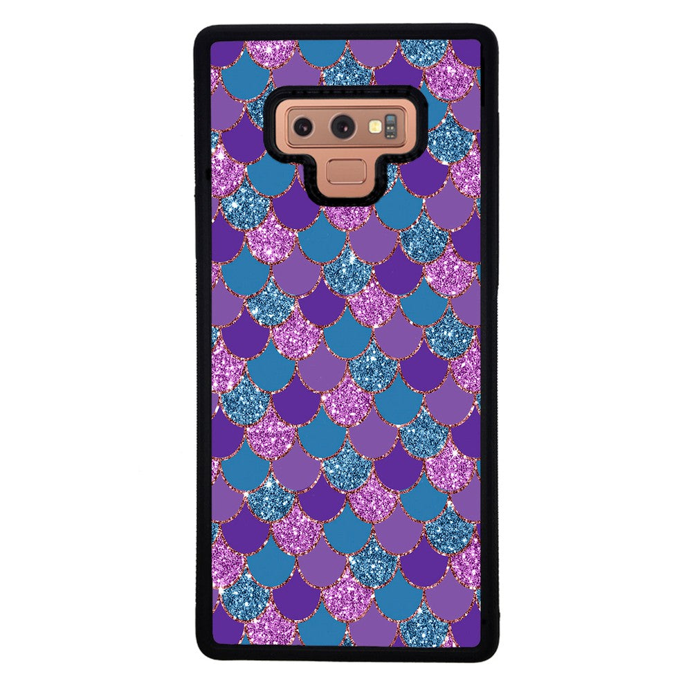 Purple Teal Gold Mermaid Scales Samsung Phone Case