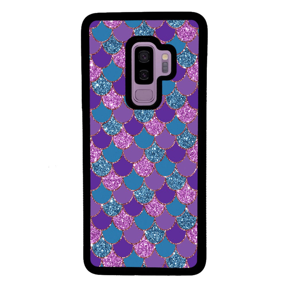 Purple Teal Gold Mermaid Scales Samsung Phone Case