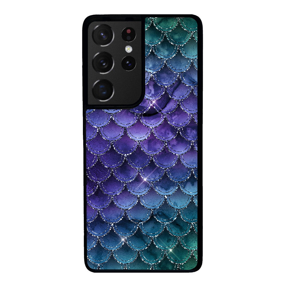 Purple Shine Mermaid Scales Samsung Phone Case