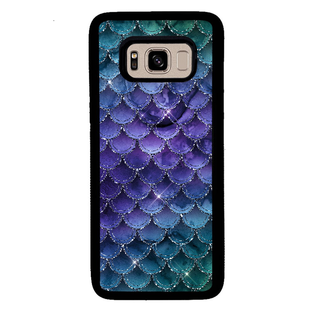 Purple Shine Mermaid Scales Samsung Phone Case