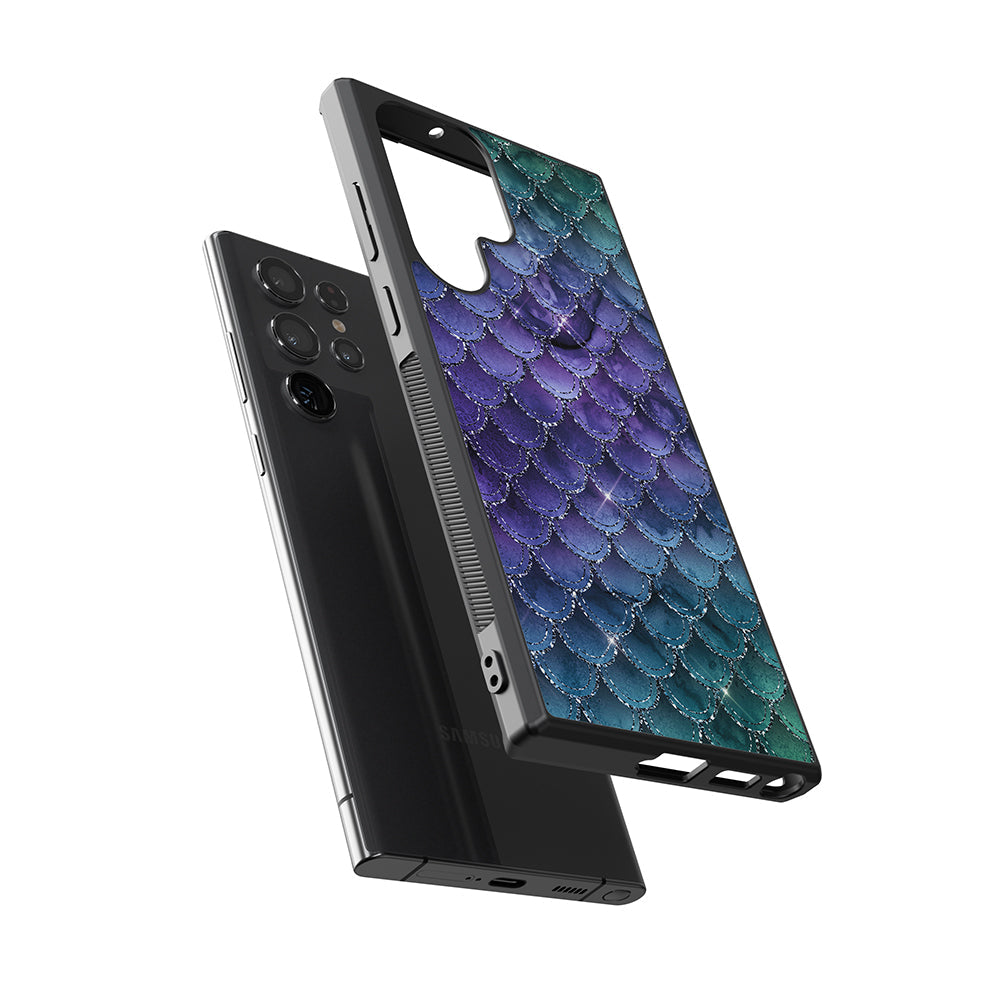 Purple Shine Mermaid Scales Samsung Phone Case