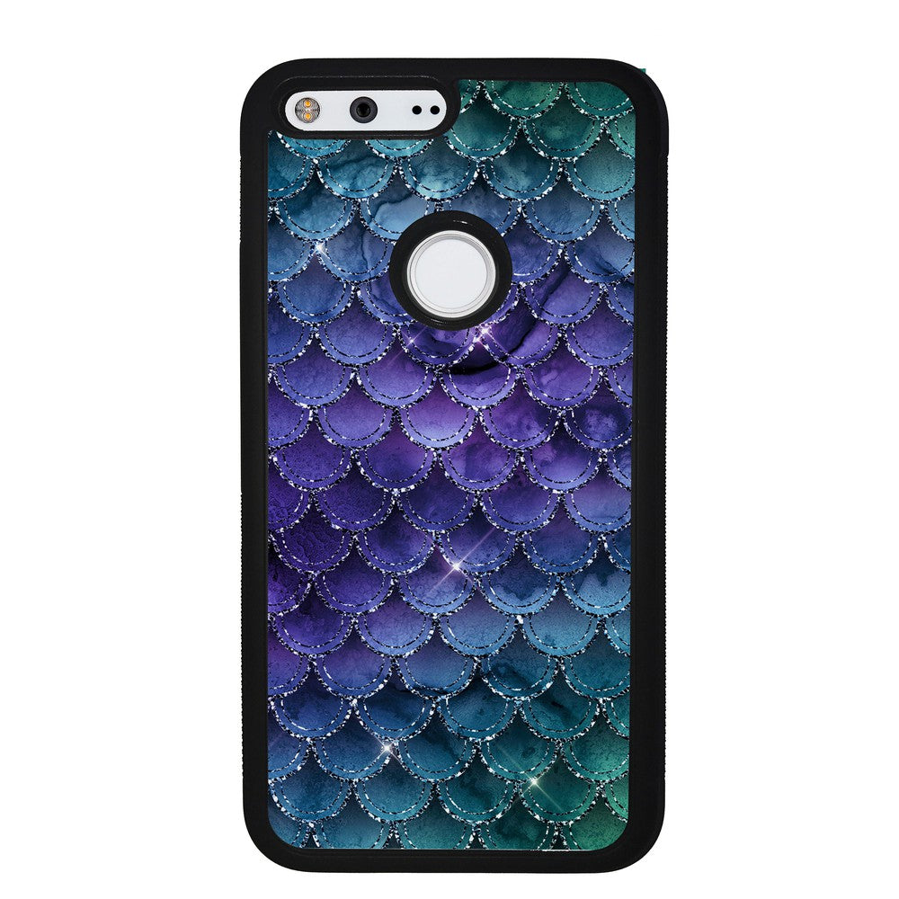 Purple Shine Mermaid Scales Google Phone Case