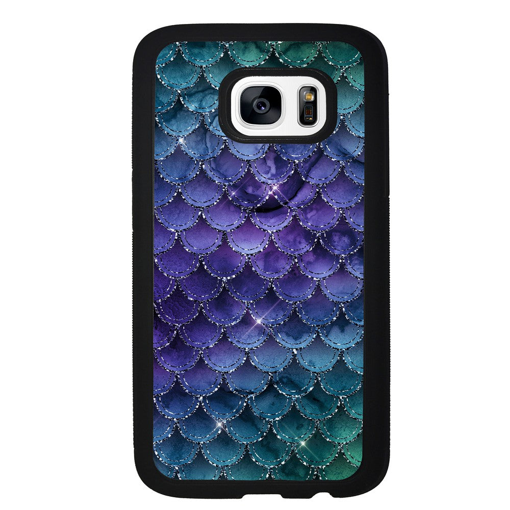Purple Shine Mermaid Scales Samsung Phone Case
